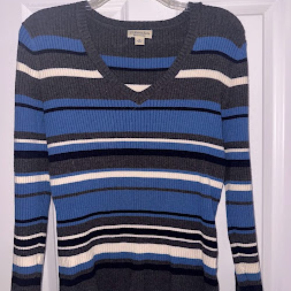 St. John's Bay Classic Sweater Blue/Black/Grey/White